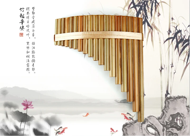 as described #1 Pan Flute 18 Pipes Panflute Xiao Woodwind Instrument for Beginner Musical Gift
