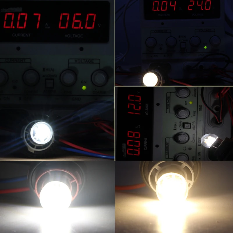 Светодиодная лампа lampara 1142 BA15D лампа P21D 6V 12V 24V 36V 48V Canbus сигнальные огни поворота тормоза 1,5 W Автомобильные стояночные фонари теплый белый