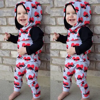 

Newborn Infant Kid Toddler Baby Boy Baby Girls Popular Long Sleeve Cotton Print Hoodie Romper Jumpsuit Clothes Outfits 0-24M