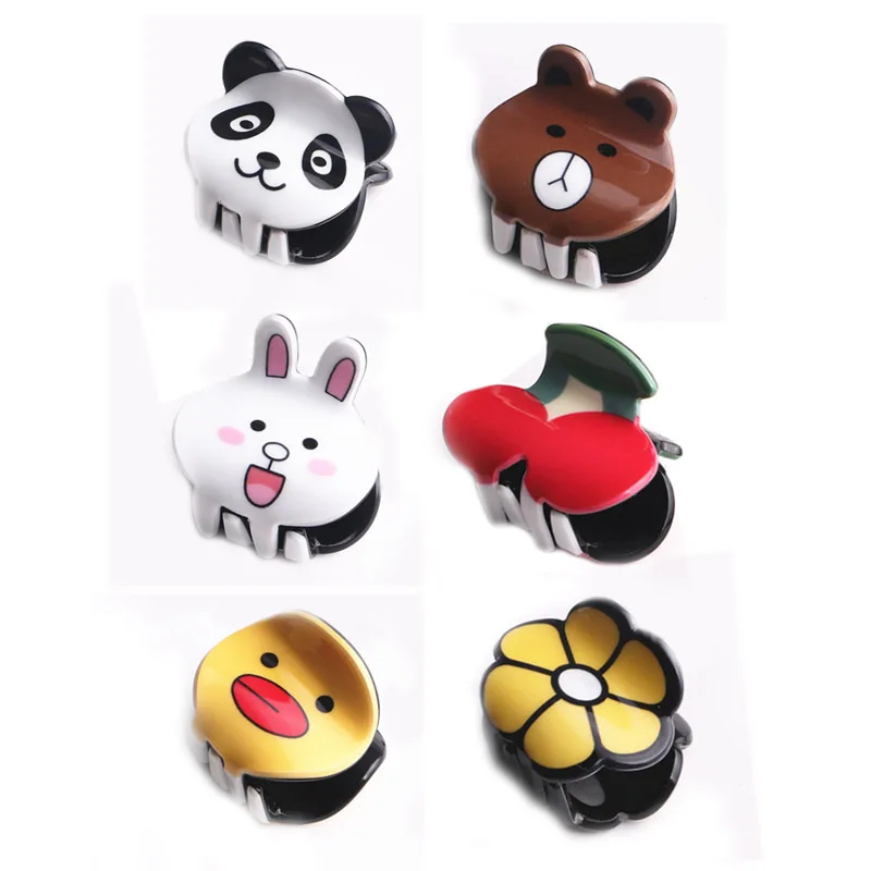 

Animals Fashion Girls Hair Accessories Panda Hair Claw Cartoon Hair Clip Mini Girls High Quality 1PC 2018 New Duck Rabbit Korean