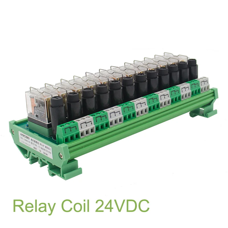 12 каналов 1 SPDT DIN рейка OMRON G2R 24 В DC/AC с модулем реле интерфейса предохранителя|omron