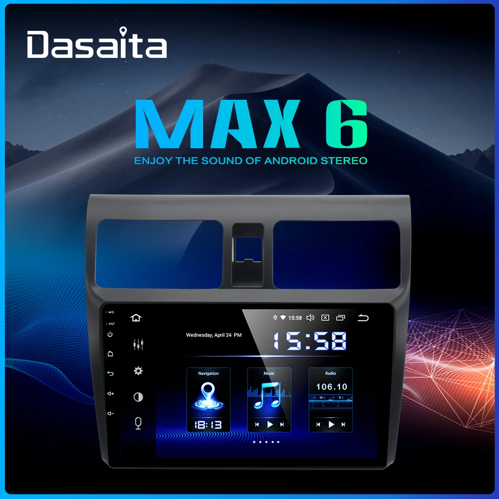 

Dasaita 10.2" IPS Android 9.0 Car Radio DSP for Suzuki Swift 2005 2006 2007 2008 2009 2010 GPS Navigator HDMI 64GB ROM