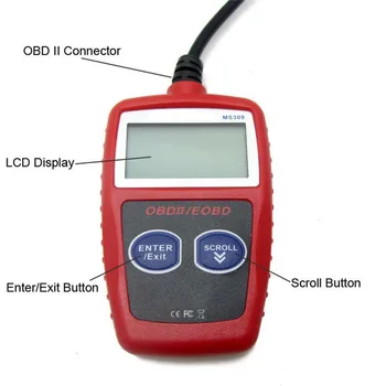 

OBD2 MS309 Car Diagnostic MS 309 Scanner Universal Automotivo Diagnostic Scan LCD Display Portable Auto Engine Code Reader Tools