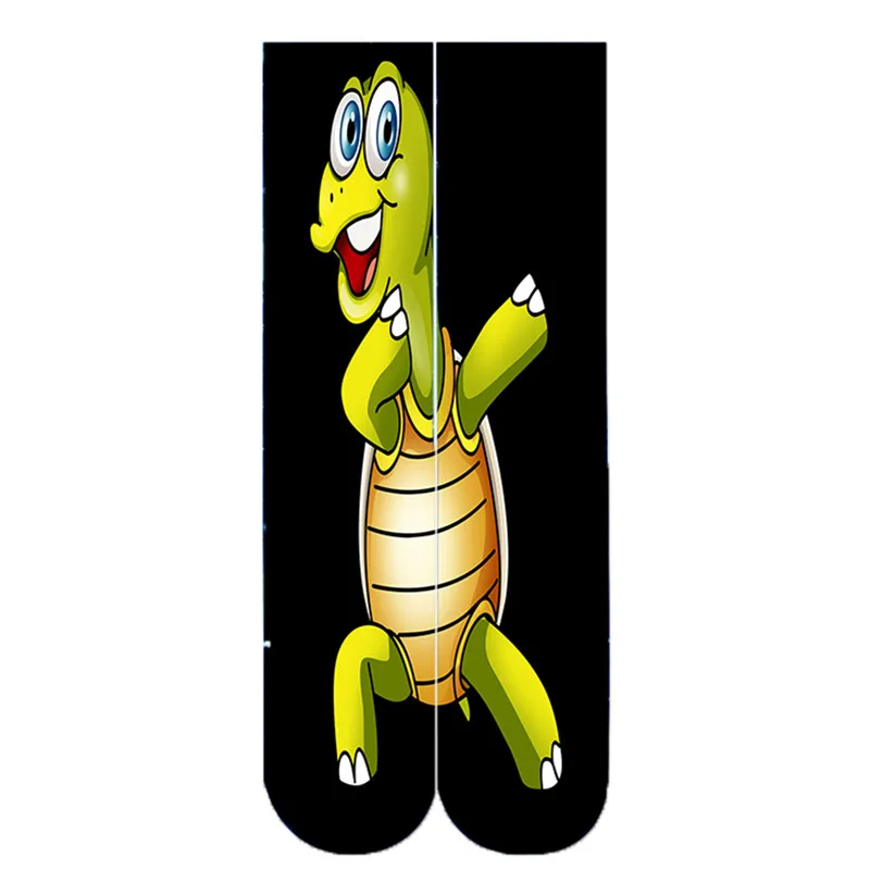 Модные носки с 3D принтом животных милые футболки с кисточкой смешные носки Харадзюку для женщин skarpetki kawaii Носки 0D7 - Цвет: Style6