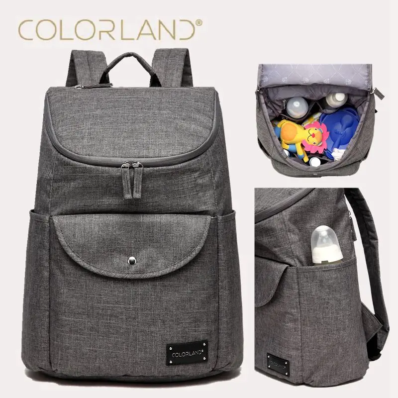 

2 color Colorland Baby Nappy Backpack Diaper Bag Mother Maternity Bags Nappy Changing Bag Large Nappy Bag Diaper Backpack