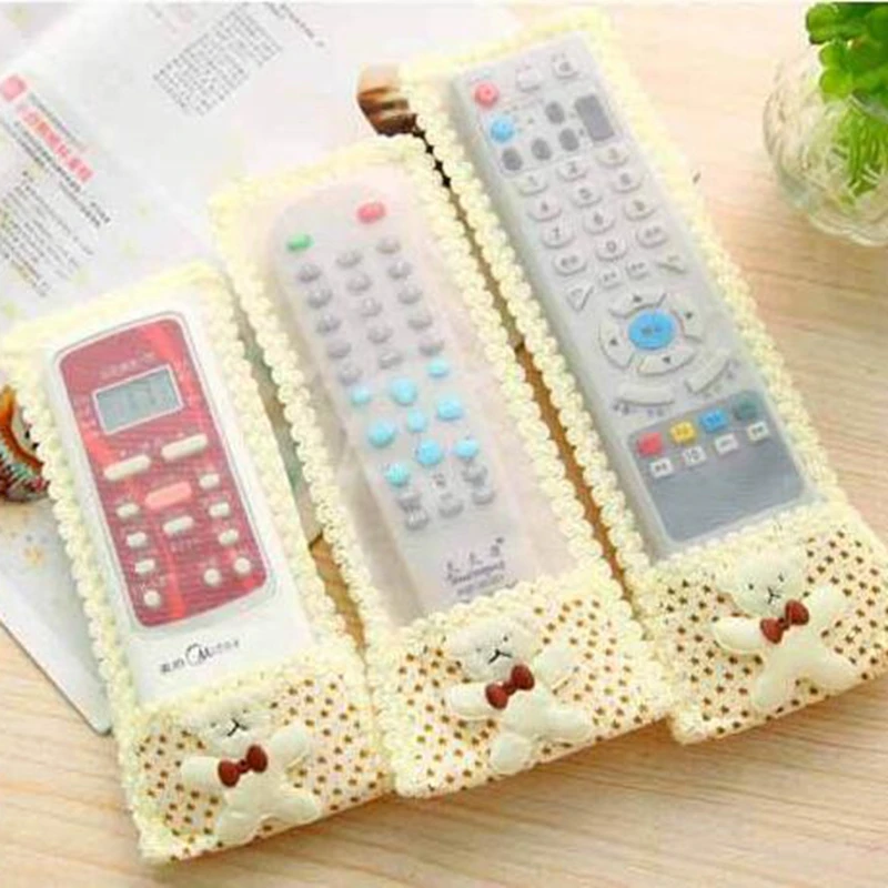 Remote controller cover Transparent TV Remote Cover Case Bow-knot Decor Air Conditioning Dust-proof Protection Supplies