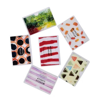 

1PCS Summer Travel Fashion Transparent PVC Credit Card Holder Women Bag Transport Bus Car Card Business Credit Card Cover Case