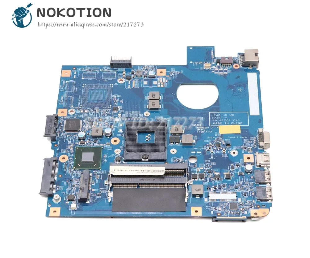 NOKOTION для Acer Aspire 4752 4755 Материнская плата ноутбука MBRPT01001 JE40 HR MB 10267-4 48.4IQ01.041 основная плата HM65 DDR3