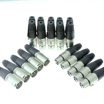 

20pairs Male Female 3 Pin XLR Connector Socket Welding Microphone Amplifier Balance Signal Audio XLR Plug
