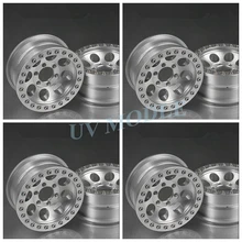 4 шт./партия из серебряного сплава 1/10 RC Гусеничный 1,9 Beadlock колеса для SCX10 D90 90034 90035 Алюминиевый обод
