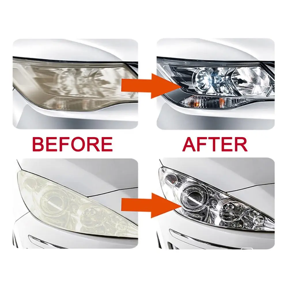  LUDUO DIY Headlight Polishing Restoration Kits Headlamp Clean Paste Systems Car Care Wash Head Lamp