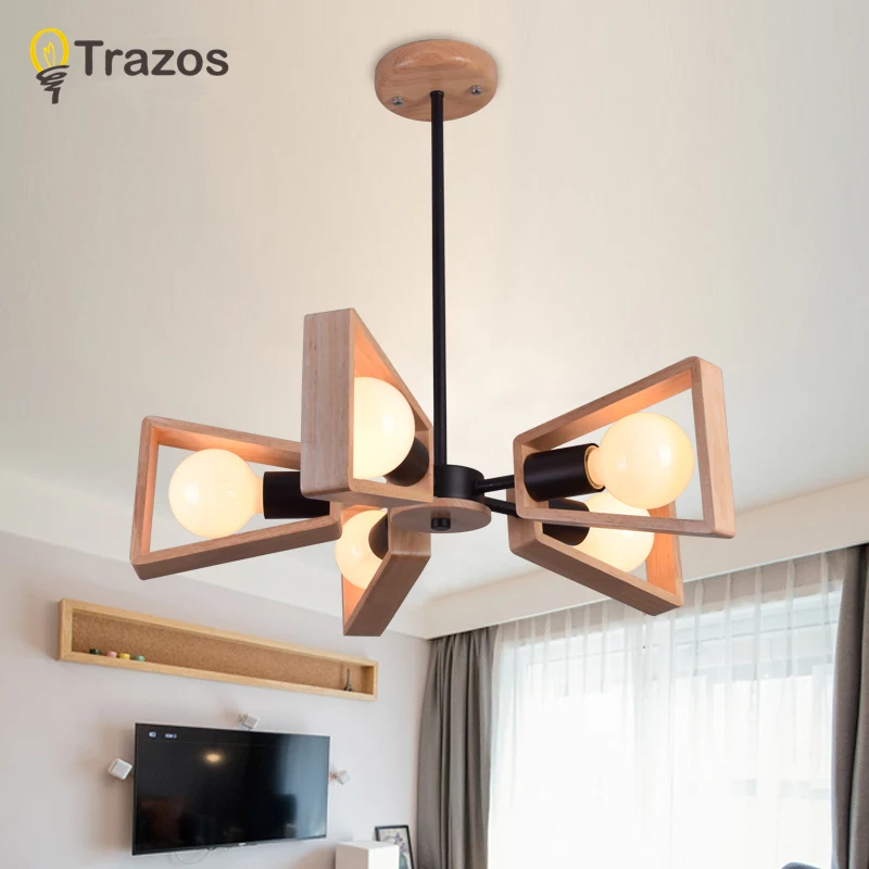 

Pendant Lights Lustres Abajur Wood Pendant Lamp Luminaire Hanglamp Colorful Adjustable For Home Lighting Dining Room Lampsha