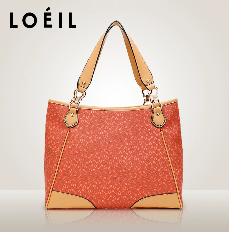 

LOEIL New women's bag big bag fashion simple generous letter print shoulder bag lady bag