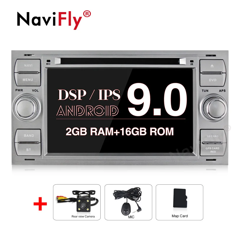 NaviFly 7 ''ISP экран DSP Android9.0 автомобильный DVD мультимедийный плеер для Ford Focus 2 3 Mondeo S C Max Fiesta Galaxy автомобильный аудио Wifi - Цвет: add view camera