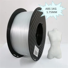 Filamento plástico transparente do abs 1.75mm 3d do filamento da impressora do filamento 3d do abs 1 kg/0.5 kg/0.1 kg