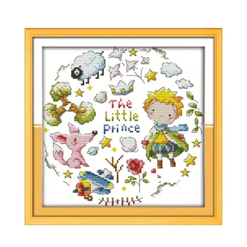 

The Little Prince Joy Sunday DMC Cross Stitch Kits 11 14CT Cartoon Style Pattern DIY Handmade Gifts Cross Stitch Kits for kids
