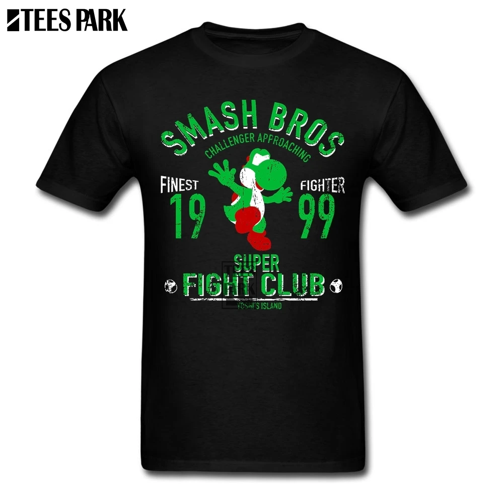 Cool Shirts For Guys Yoshi Island Fighter Fitted T Shirts Men Round Neck Short Sleeve T Shirts New Style Men's Authentic Awesome
