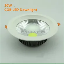 30 шт./лот AC90v-220V COB 20 Вт Светодиодный светильник Epistar чип 100-110 лм/Вт теплый белый/холодный белый