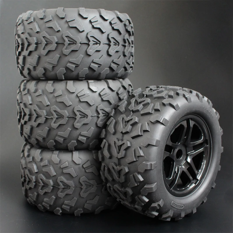 

Tires With Wheel T3010 160mm 4P Fit RC Traxxas E-MAXX HPI Savage Flux 1:8 Truck