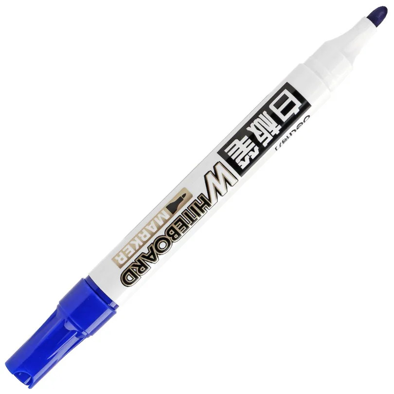 Deli 1 шт. Перманентный маркер белые масляные чернила Маркер ручки канцелярские товары школьные и офисные принадлежности cd маркер деревянный маркер ручка рок - Цвет: blue S511