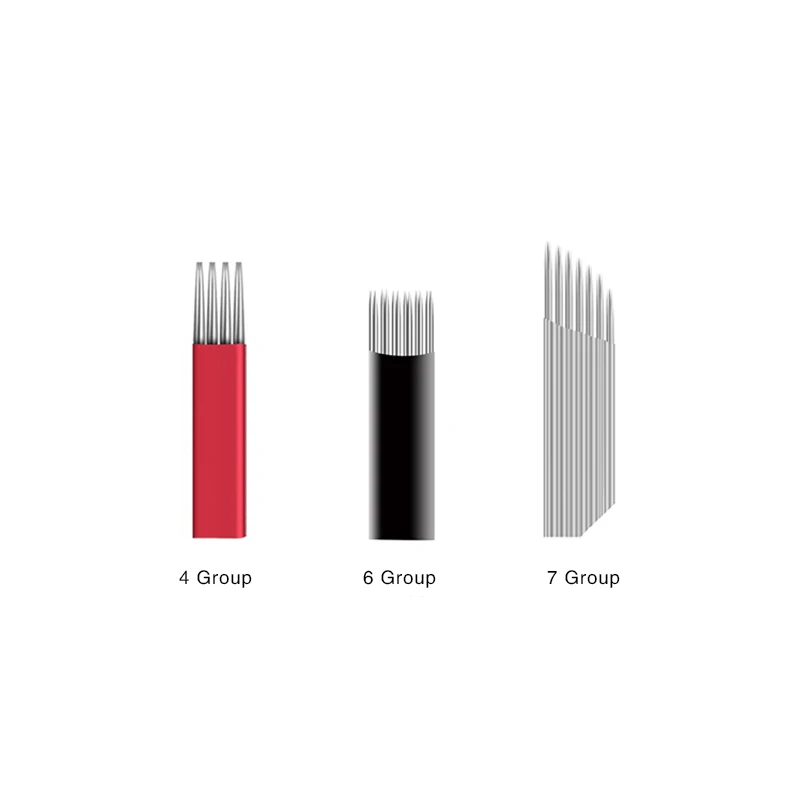 50 штук детали по 3D Permanente Make Wenkbrauw тату Naalden Microblading 4x3 6x3 7x3pins Ronde Blades 4 ~ 7 Raws R3