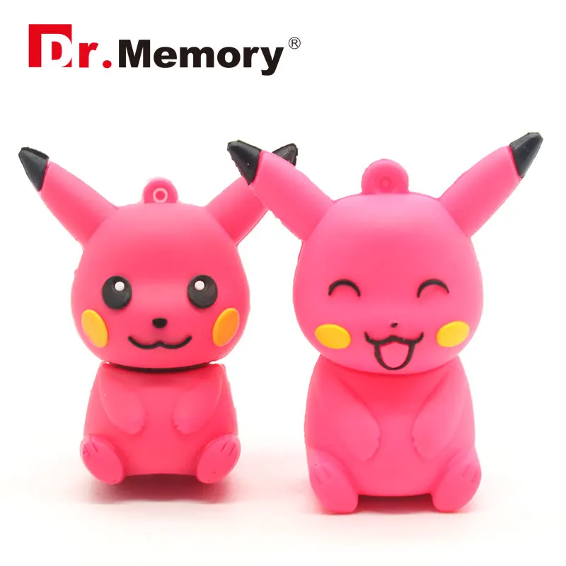 Usb-накопитель с принтом из мультфильма 2,0 флэш-накопители Pikachu аниме Флешка 64 ГБ реальная емкость 4 ГБ 8 ГБ 16 ГБ карта памяти U Pen Drive 32 Гб диск