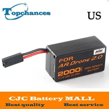 US High Quality 2000mAh 11 1V Powerful Li Polymer Battery For Parrot AR Drone2 0 Quadcopter