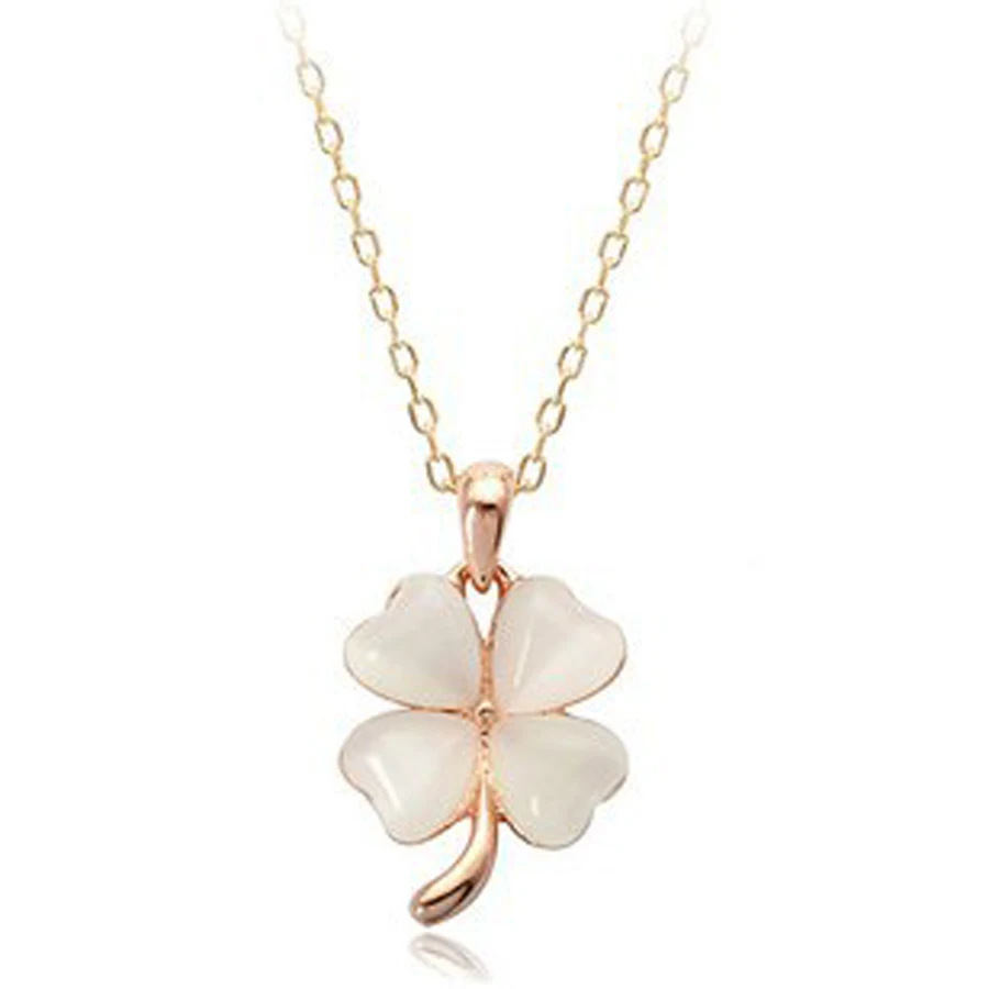 

New Arrival Clover Opal Necklace Silver Plated Hot Sell Necklaces Nickel Free Elegant Women Jewelry