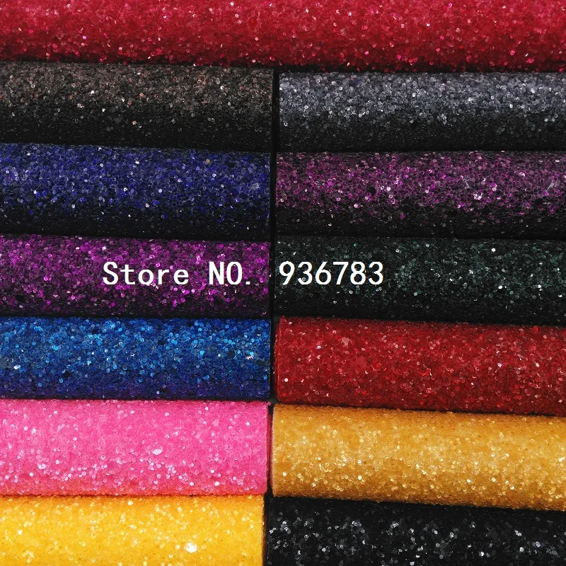 

MQ213 30X134cm Chunky Glitter Leather, Glitter Fabric for making bows shoes handbags and wallpaper Party Decoration
