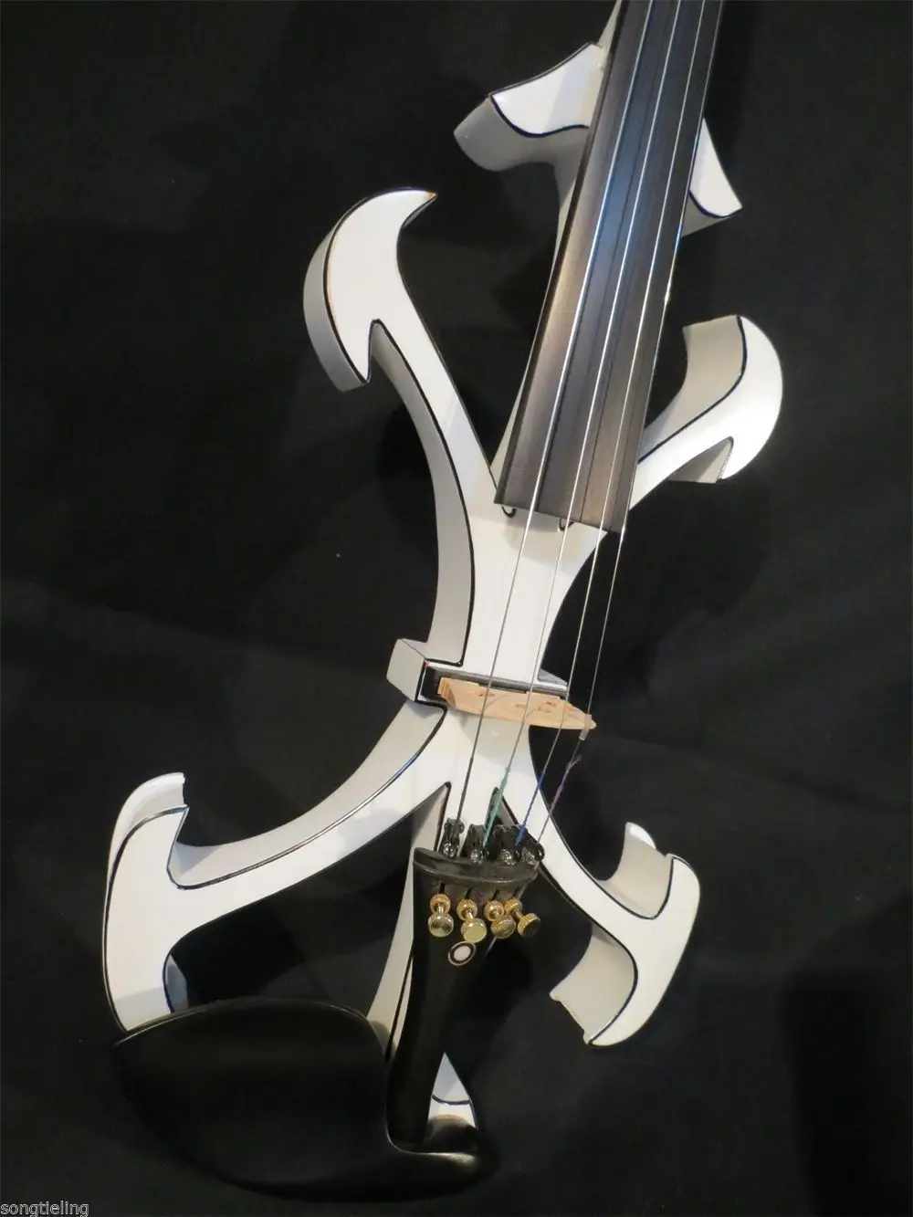 Handmade Brand New White Great Streamline Model 4/4 Electric Violin/Violino Solid Wood String Instrument Rosin Case Bow Included |
