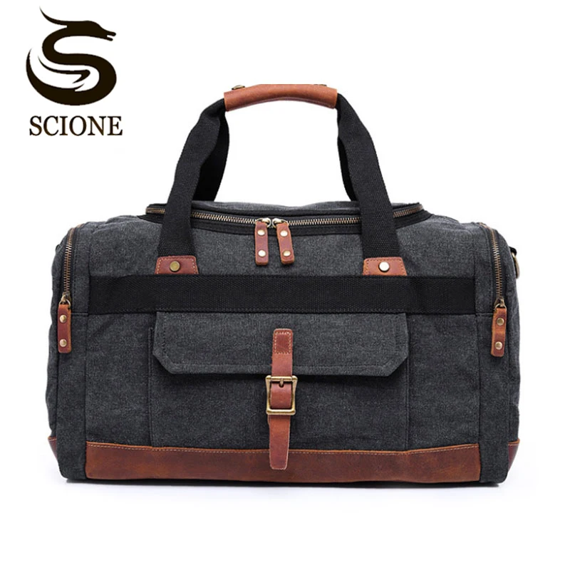 

Mens Travel Bags Canvas High Capacity Travel Duffel Bags Luggage Handbag for Men Male Casual Shoulder Bag Tote Hand Luggage