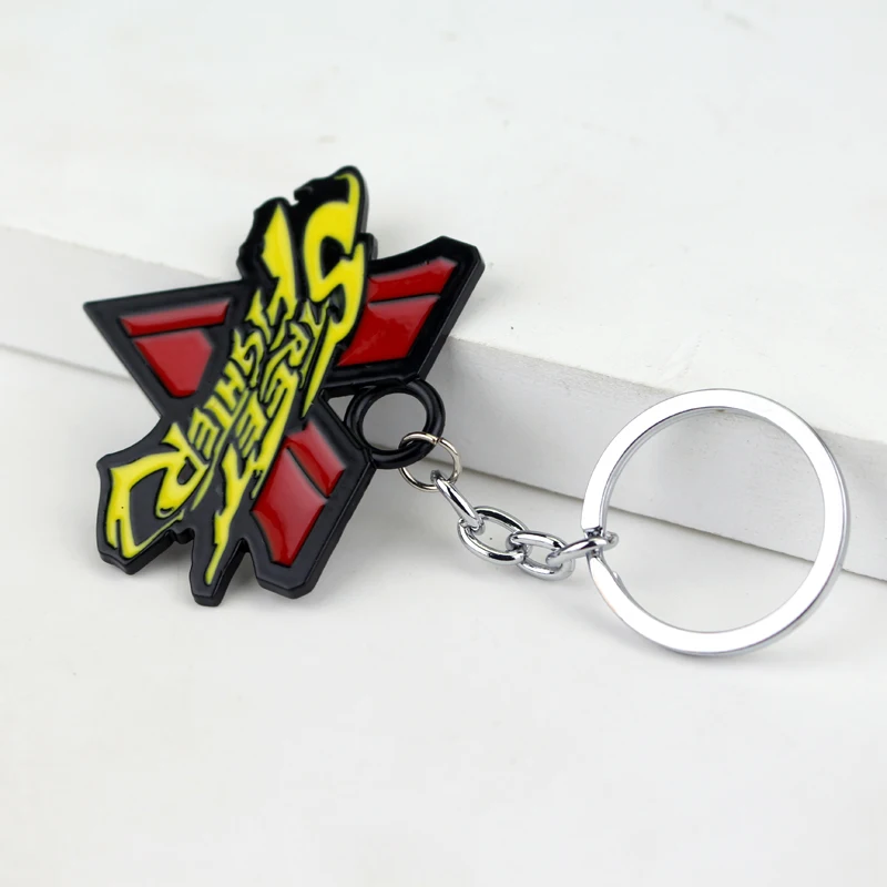 Free Shipping Street Fighter Game Project Key Chain Letters V Logo