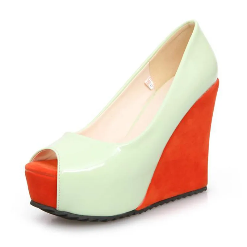 Plus Size 31-43 Women High Heels Sandals Fashion Peep Toe Wedges Shoes For Women Shallow Mouth Slip On Ladies Casual Party Shoes (4)
