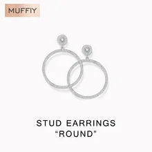 Plata Pendientes Redondos Del Perno Prisionero, Thomas Estilo Glam Moda Bueno Jewerly Para Las Mujeres, 2017 Ts Regalo En 925, Super Ofertas