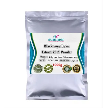 

1000g Black soya bean extract 20:1 powder for beauty effect,antiaging,detoxification, weight loss,lowering cholesterol