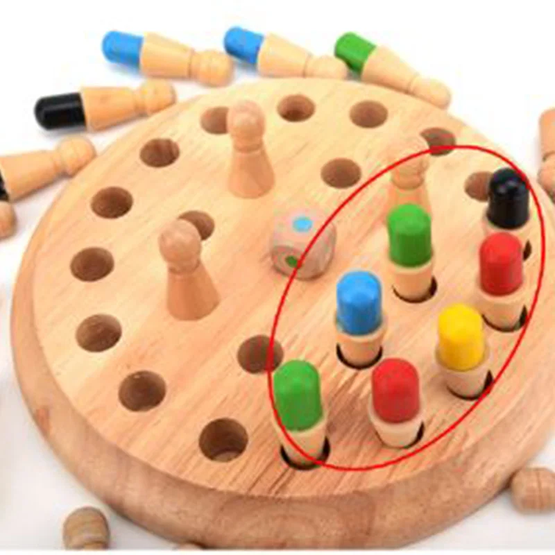 Montessori Kids Toy Baby Wooden Memory Developing Compete Chess Learning Educational Preschool training Brinquedos Juguets