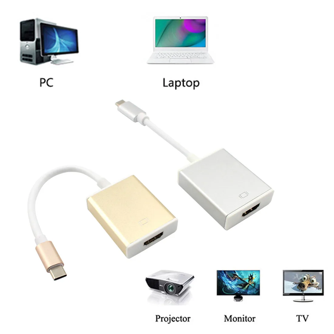 

New 4K 30Hz USB 3.1 Type C to HDMI Adapter (Thunderbolt 3) For MacBook Chromebook Pixel Lenovo Yoga 900USBC to HDMI Cable