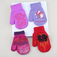 Winter Warm font b Gloves b font Children Knitted Mittens font b Kids b font Solid