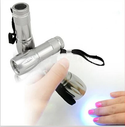 Mini Portable UV Lamp Nail Gel Polish 9 LED Lamp Cure Torch Nail Art