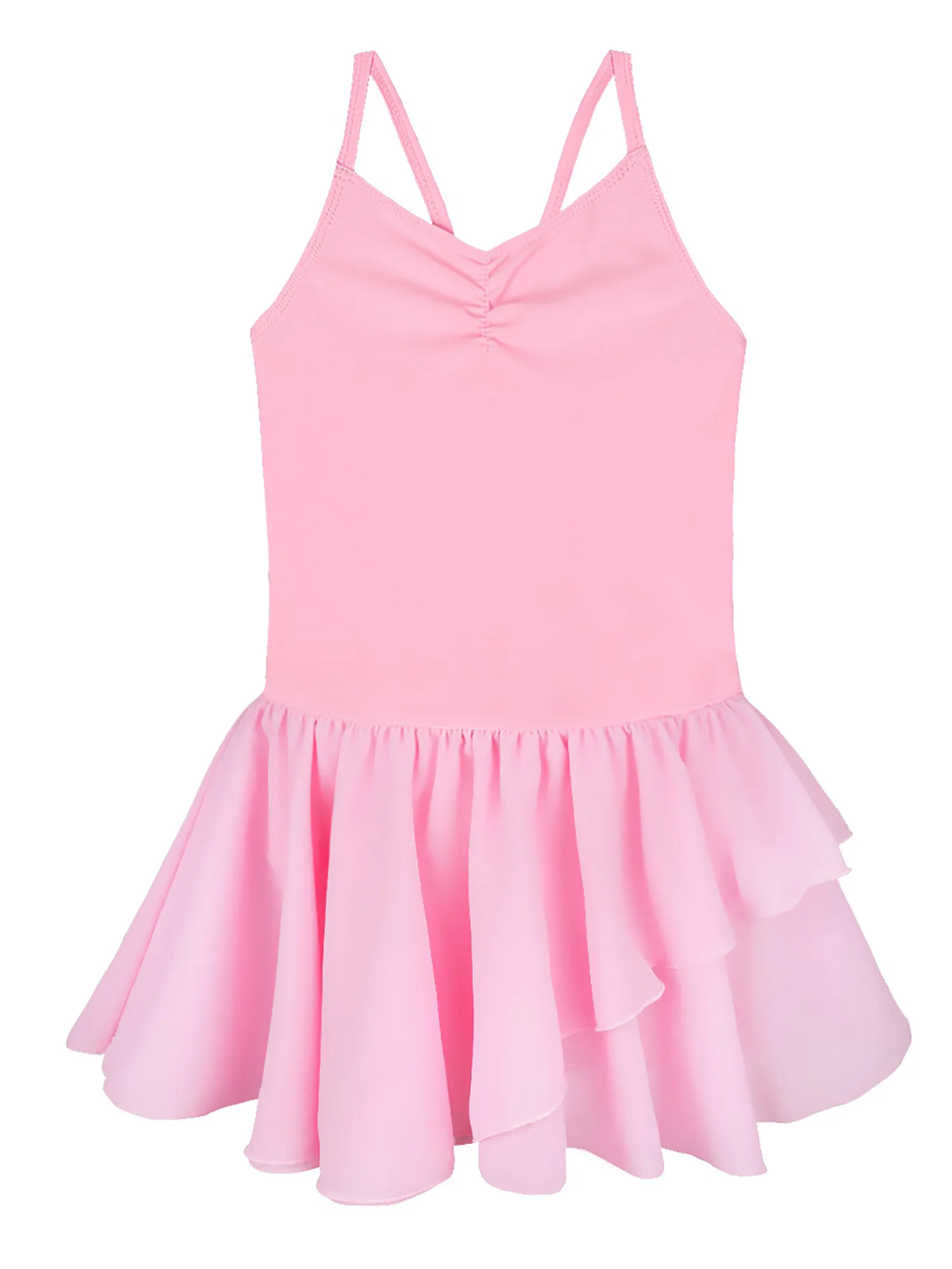 Hot Pink Балетное платье на бретельках для девочек Детская гимнастическая танцевальная пачка танцевальная одежда костюмы балетные трико для девочек балерины - Цвет: Hot Pink