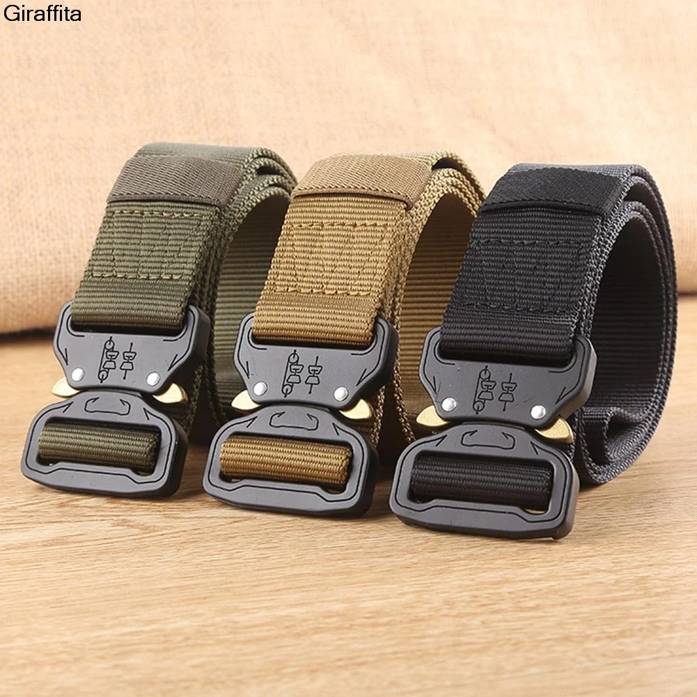 Hot Tactical Gear Heavy Duty Belt Cobra Nylon Metal Buckle Patrol Waist Belt Tactical Hunting