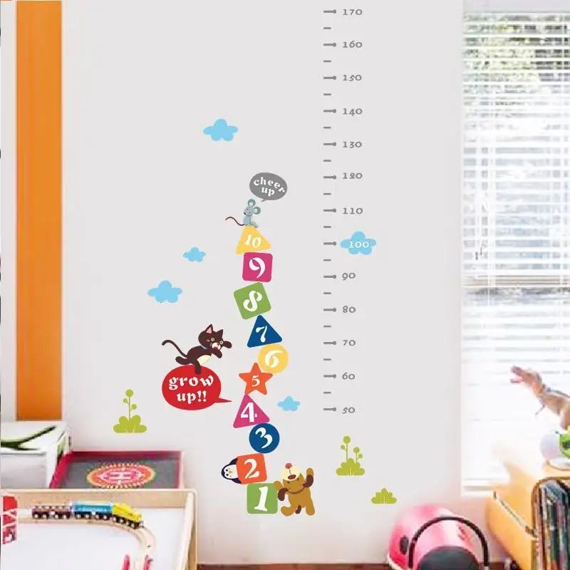 Рост Диаграмма Высота измерения стикер стены для детской комнаты наклейка Плакат Фреска