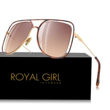 Королевские женские солнцезащитные очки больших размеров квадратной формы, брендовые дизайнерские полые Солнцезащитные очки для женщин, унисекс, металлические полые Солнцезащитные очки UV400 ss079