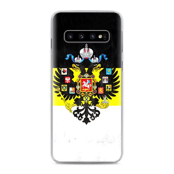 Винтаж флаг России Орел телефонные чехлы для samsung Galaxy S10e S10 S8 S9 плюс M10 M20 M30 A50 S6 S7 Край жесткий чехол повышенной прочности - Цвет: 08