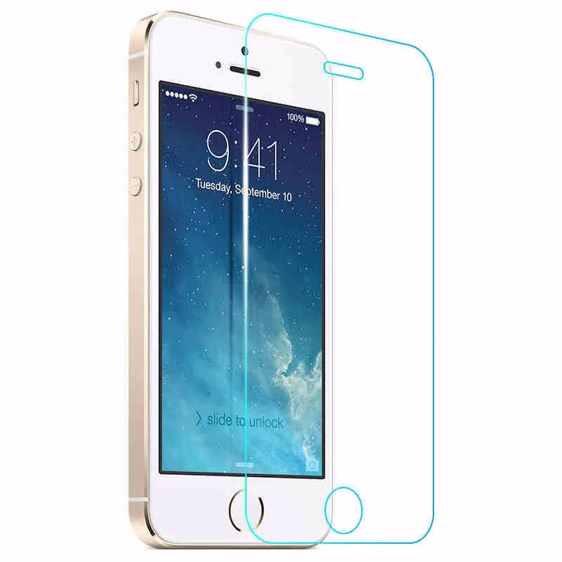 Kopen 2.5D 9 H Gehard Glas Voor iPhone Op X 5 5 S 5C 4 4 S SE 6 6 S 7 8 Plus Screen Protector Gehard Beschermende Glas Cover Film