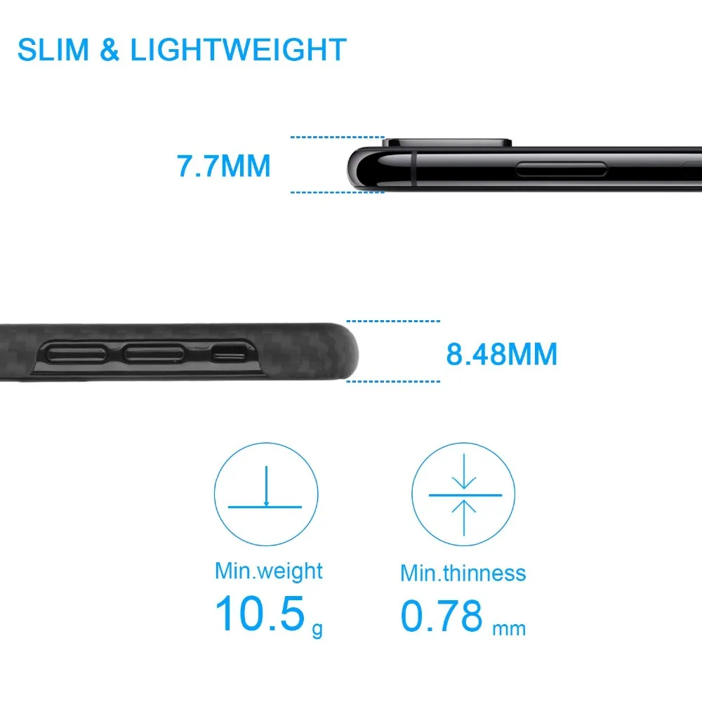 Арамидное волокно Тонкий минималистичный прочный крепкий пристегивающийся Жесткий Чехол для Apple iPhone X XS XR Xs MAX чехол