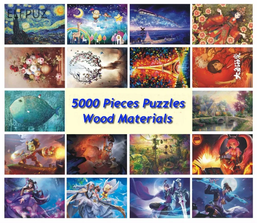 5000 Piece Jigsaw Puzzle & Cat and Leopard Puzzle Puzzles for Adults Teens Kids 5000 Pieces Wooden Jigsaw Puzzles Unique Jigsaw Puzzle Pieces
