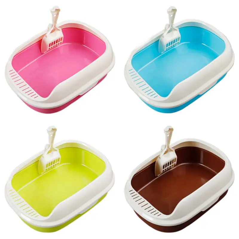 Pet Cats Litter Boxes Toilet Bedpan Easy Clean Cats Toilet Anti-Splash Toilette Puppy Kitty Home Plastic Litter Boxes