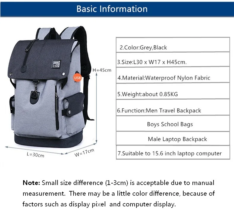 Повседневный мужской рюкзак, Большой Вместительный рюкзак для ноутбука, нейлоновый водонепроницаемый спортивный рюкзак для путешествий, студенческий рюкзак