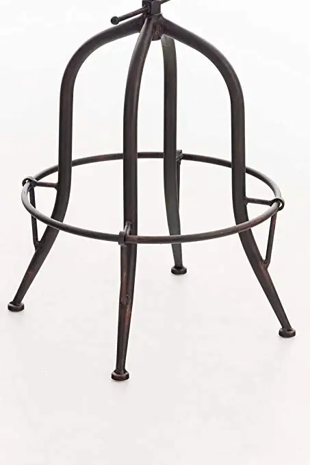 Chair Antique Vintage Industrial Ancient Design Metal Adjustable Height Saddle Tractor Bar Stool